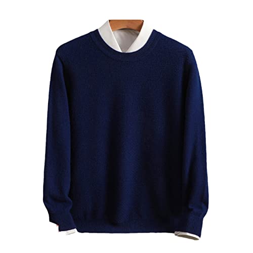 Pull en laine homme col rond noir XL idéal pour le bureau