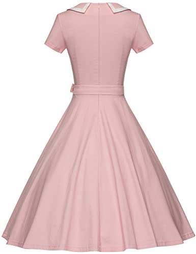 Gowntown Women's 50S 60S Vintage Sexy Fitted Office Pencil Dress Pink #TOP1