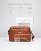 Alldaily Small Triple Zip Crossbody Purse for Women, Vegan Leather Phone Bag with Wide Shoulder Strap (Brown)