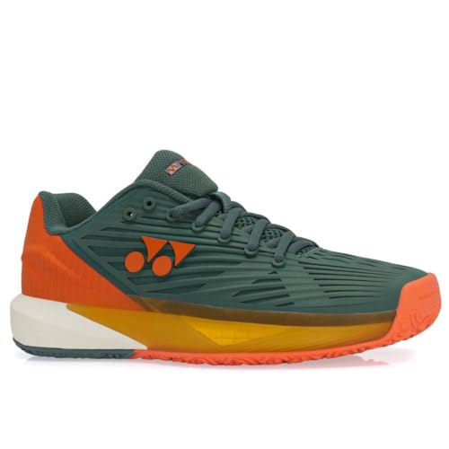 Tênis Yonex Power Cushion Eclipson 5 Clay Verde Oliva e Laranja-40