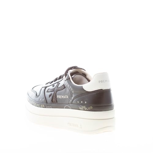 Premiata Para Mujer. Micol Zapatillas De Piel Micol Negro (39), 3 A 5Cm, Cordones, Casual - 3