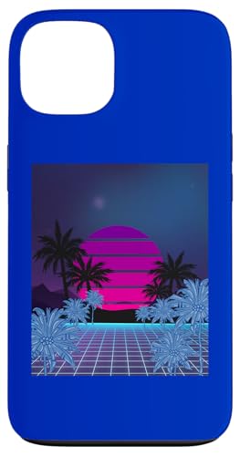 Retro 80s Vaporwave Palm Trees Sunset - Synthwave Art Tee Custodia per iPhone 13
