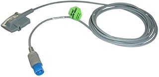 spo2 3mtr probe compatible with hp/philips 8 pin halfmoon adult rubber type.