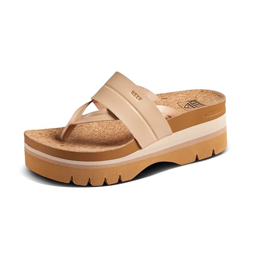 Reef Vista Higher Savanah Womens Fashion Platform Sandal, Soft Cushion Footbed, Arch Support, Seashell, 10 by REEF - Used condition - US$26.79