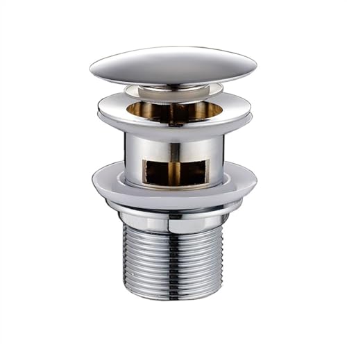 BAOPENB Siphon de Lavabo Siphon de Bouteille de lavabo de Salle de Bain, Bouchon de vidange avec trop-Plein, kit de vidange d'évier, Siphon de vidange chromé.(with Overflow)