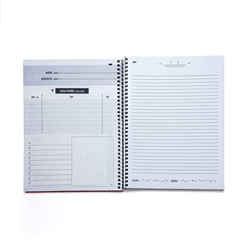 Caderno Espiral Jandaia 1 Mat 80Fls Holografica Sky