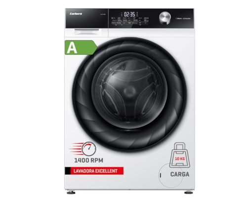 Corberó - Lavadora Carga Frontal | CLH1404MK | 10 Kg | 1400 Rpm | Motor Inverter | 15 Programas | Vapor, Lavado Jet, Inicio diferido | Puerta XXL | Blanco