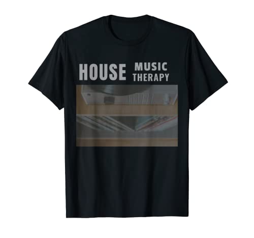 House Music Therapy Disco de vinilo Funky Soulful DJ Camiseta
