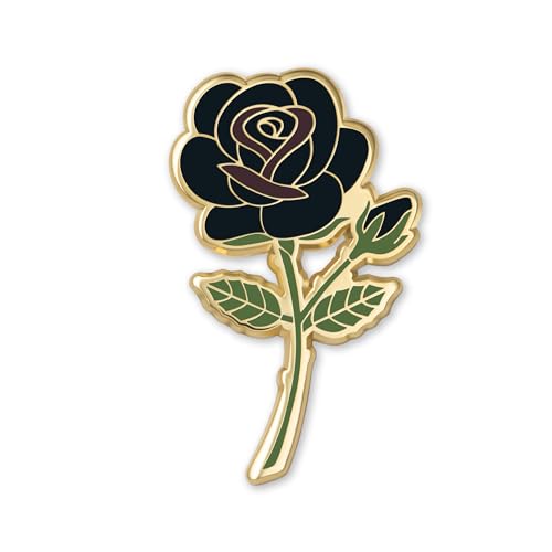 Image of Rose Enamel Pins June Birth Month Flower Elegant Lapel & Brooch, Perfect for Bulk Gifts, Floral Lovers, Wedding Suits Birthday Gift and Flower Accessory for Floral Lovers - Great Gift Idea Rose Pin Brooch