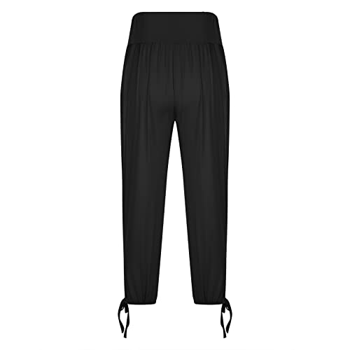 Walkfb Capri Leggings For Women With Pockets Plus Size High Waisted Yoga Shorts Tummy Control Workout Running Cropped Pants #TOP5