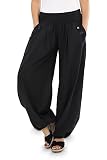 Malito - Pantalones Bombachos de Mujer - Pantalones de harén Sueltos para el Verano - Pantalones de Verano Casuales Pantalones de Ocio 23245P Negro