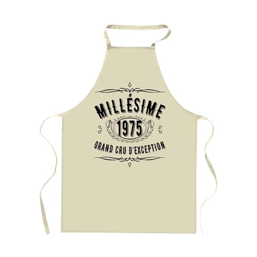 Tablier Millésime 1975 le cadeau d'anniversaire humour pour cuisinier