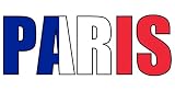 Skyline4u Paris Schriftzug Aufkleber in Frankreich Landesfarben in 4 Größen (10x3,8cm)