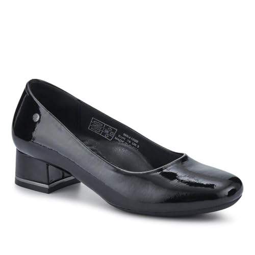 Smart Cushioned Court Shoes - Black Patent Size 7