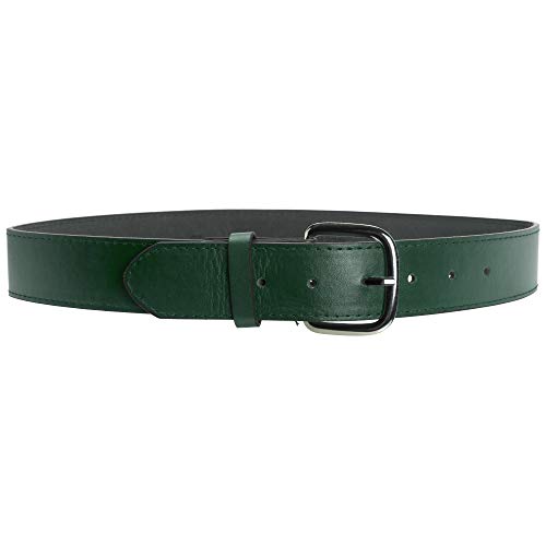 Schutt Sports Synthetic Leather Baseball and Softball Uniform Belt, Dark Green, X-Large
