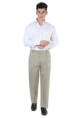 Particle Men’s Premium Double Pleated Trousers – Regular Fit – St...
