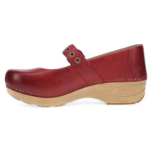 Image of Dansko XP 2.0 Mary Jane Clogs for Women - Slip-Resistant Leather Shoes with Arch Support, Removable Footbed, and Adjustable Strap - Ideal for Teachers & Service Professionals