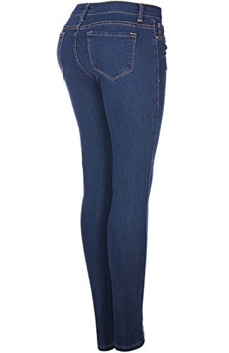 2LUV Women's 5 Pocket Stretch Skinny Jeans True Medium Denim 94