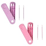 COYUN 4 Pcs Wattestäbchen Wiederverwendbar Ohrenstäbchen Doppelendige...