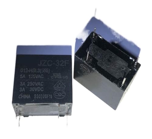 Relé JZC-32F 012-HSL3 de 4 pines y 12V para circuitos electrónicos