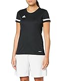 Ajuste regular adidas T19 SS JSY W Camiseta de Manga Corta, Mujer, Black/White, S/L