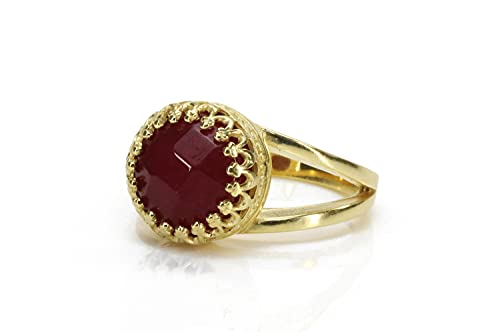 Bague ronde personnalisée en jade pour un style élégant au quotidien