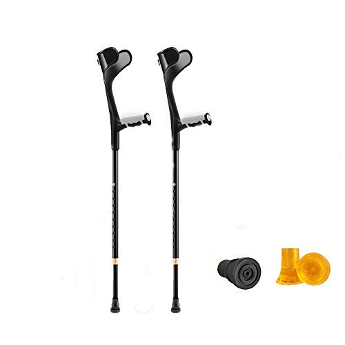 Stampelle per avambraccio Canes 1 paio - Impugnatura ergonomica con impugnatura comoda - Stampella per polsini leggeri, regolabili, ergonomiche, punte in gomma sostituibili antiscivolo Keep it in