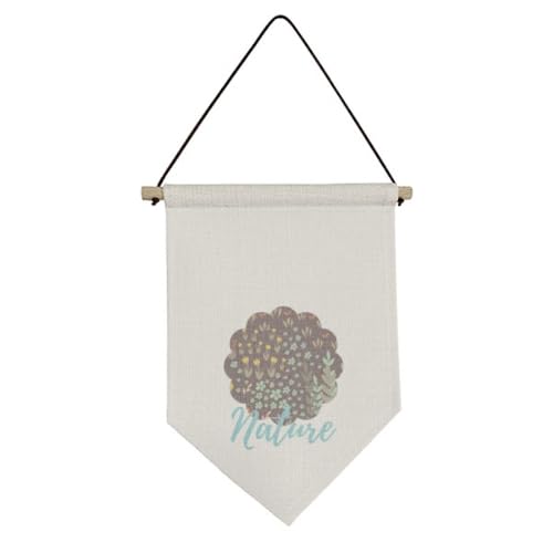 Drapeau en toile marron floral pour créer un coin lecture cosy