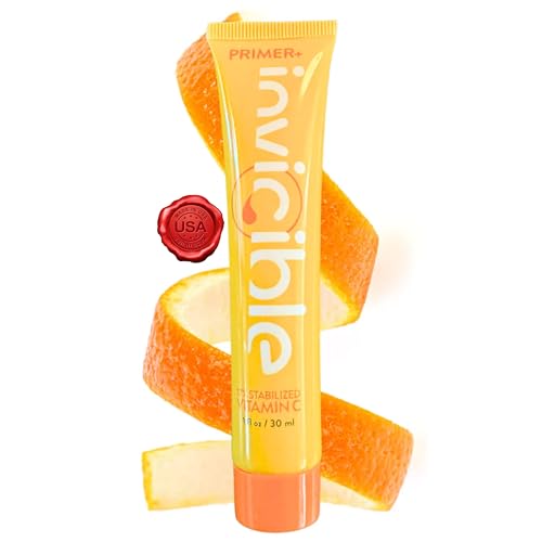 InviCible Primer+ 5 in 1 Primer For Face Before Makeup | 17% Vitamin C | All Day Grip | Dark Spot Corrector | Silky Matt Finish | Chemical Free | Vegan | All Skin Types | Made in America | 1fl oz