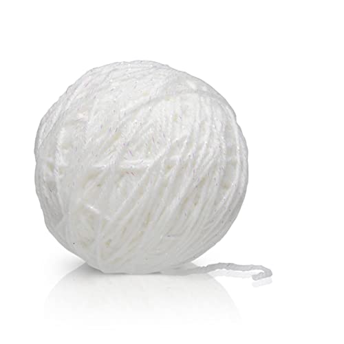 Mary Maxim Baby's Best Yarn, White Sparkle #TOP3