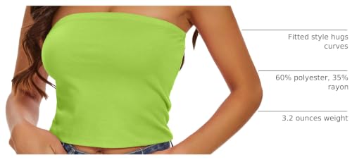 Image of Summer Tube Tops Basic Crop Tops for Women Strapless Tank Casual Tunics Sexy Short Shirts 2026