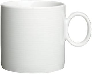 Rosenthal Thomas Loft White Mug â€“ Modern Coffee Cup Made of Porcelain â€“ Unique Design with Concentric Lines â€“ 10 oz