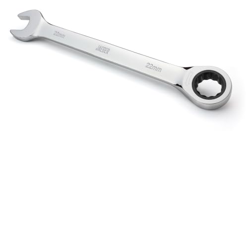 Image of Jaeger 22 mm Ratchet Combination Wrench, Precision, Chrome Vanadium, Metric