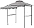 CHARMELEON Double Tiered Grill Gazebo 5x8, Outdoor BBQ Patio Canopy Tent with Stretchable Side Awning (Light Grey)