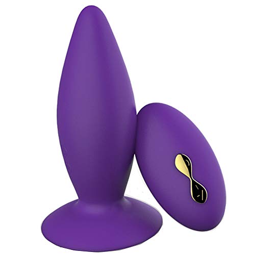 Silicone Wireless Remote Control Premium BÃ¼tt P-l-Ç”-g Set Massager for Women Men and Couples (Purple)
