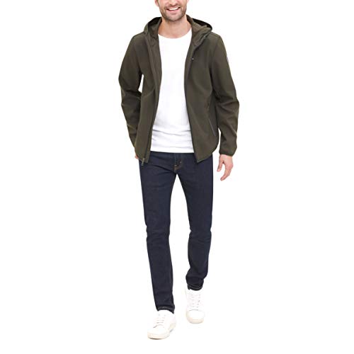 Image of Tommy Hilfiger Men's Lightweight Water Resistant Breathable Hooded Performance Softshell Jacket