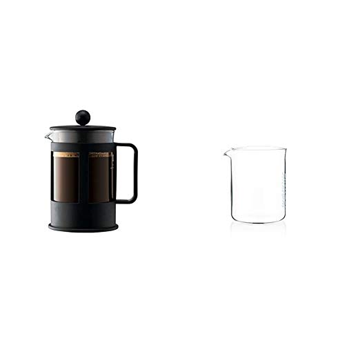 BODUM 178401 Kenya 4 Cup French Press Coffee Maker, Black, 0.5 l, 17