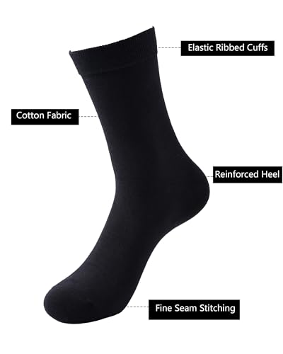 Mens Dress Socks Combed Cotton Dress Crew Sock for Men-2 Pack Casual Breathable Men Socks3