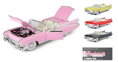 Image of Alokik Enterprise 1:24 Scale Classic 1950s Die Cast Metal Car Model with Sound & Light, Opening Doors Hood Trunk, Pull Back Action, Collectible Toy Car for Kids & Adults【Color As Per Stock】