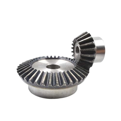 IGASHI Machinery Industrial Pinion Gear 1.5M 1:2 Bevel Gear 15T 16T 18T 20/30/32/36/40 Teeth Straight Bevel Gears 90 Degrees Drive (Size : 18T-36T)