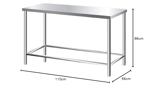Image of Beauty Stainless Steel Heavy Table 45 inch x 26 inch x 34 inch Inches LxBxH 5 Year Manufacturing Warranty