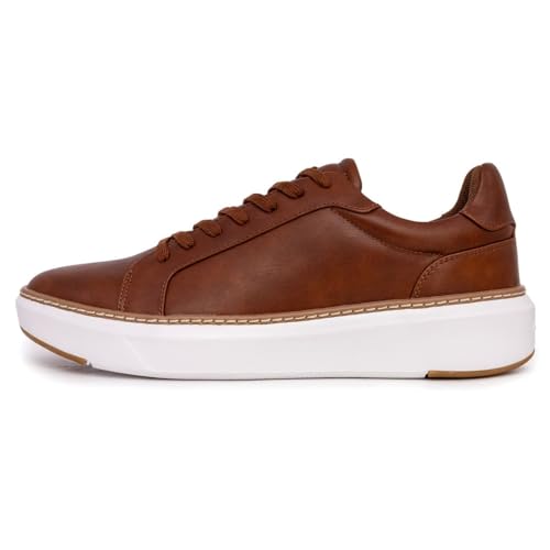 Image of Nautica Men's Casual Court Fashion Sneakers Classic Low-Top Lace-Up Shoes Comfortable Everyday Walking Style with Durable Outsole and Vegan Leather Upper