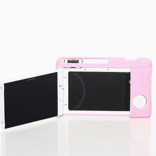Pocoukate Capa para câmera Sony ZV-1F, ZV-1 II/ZV-1M2 Vlog, capa de silicone rosa macia antiarranhõe