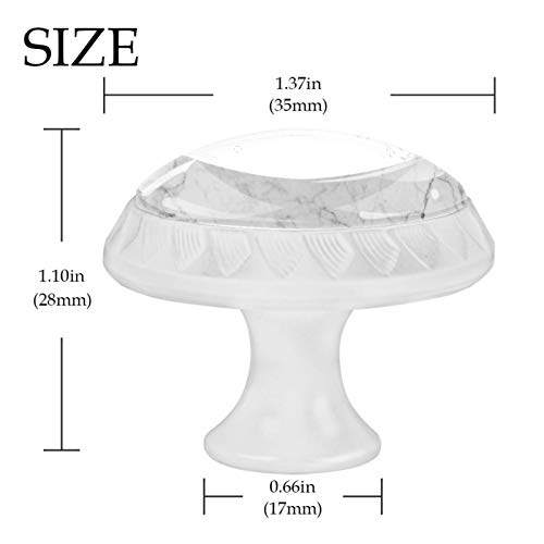 Boutons de porte d'armoire pour réparer une poignée cassée style marbre blanc - 5