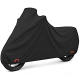 300D Motorcycle Cover Compatible with Suzuki V-Strom 650, Heavy Duty Waterproof Outdoor Adventure Bike Cover, Precision Fit for Mid-Size ADV Touring Motorcycle, Rain Sun Dust Wind Protection
