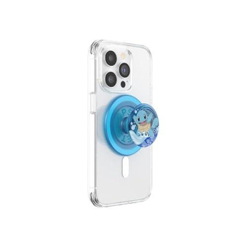 Image of PopSockets Phone Grip for MagSafe, Magnetic Holder, Phone Stand, Pokemon - Squirtle Water