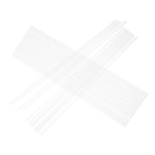 SOLUSTRE Crafts Acrylic Sticks 30 Pack Cylinder Rods for Dolls Cake Decorations