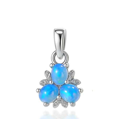 Pendentif opale éthiopienne ovale en argent, un cadeau d'anniversaire inoubliable pour elle