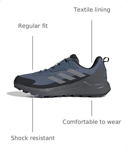 Image of adidas Mens Terrex Anylander Rain.Rdy Hiking Hiking Sneakers Shoes - Grey