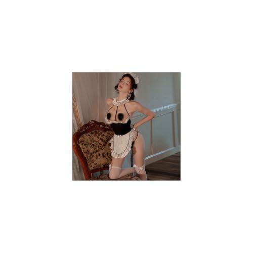 [仙貨] セクシーランジェリー 過激 変態 女性用 SM アダルト レディース 制服 誘惑 胸の露出 尻の露出 裸の背中 エロ 可愛い 衣装 レディース アダルト ランジェリー 女性 エッチなコスプレ アダルトグッズ 上下セット - 画像6